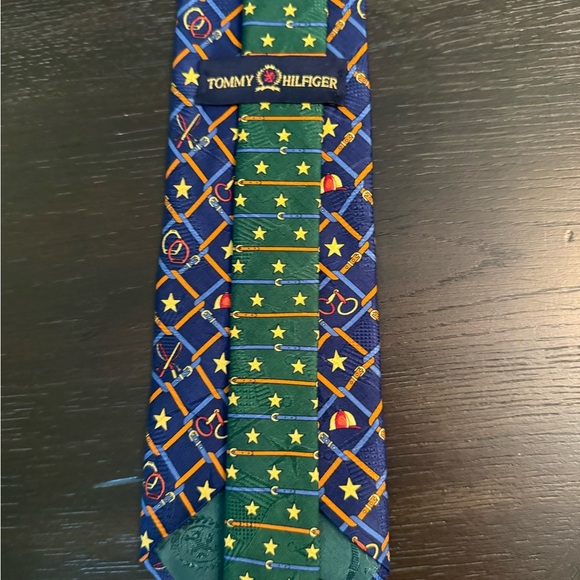 Tommy Hilfiger 100% Silk Mens Tie Polo Equestrian Horse Riding 56”x4” - Picture 6 of 7